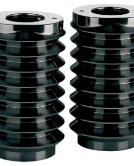 BLACK RETRO NESS FORK BOOT COVERS