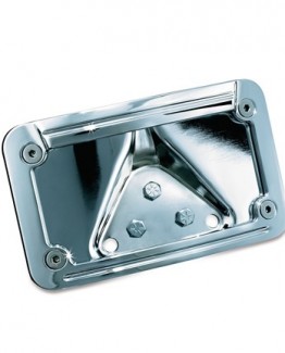 L.E.D. Lighted Curved Laydown License Plate Mount with Frame