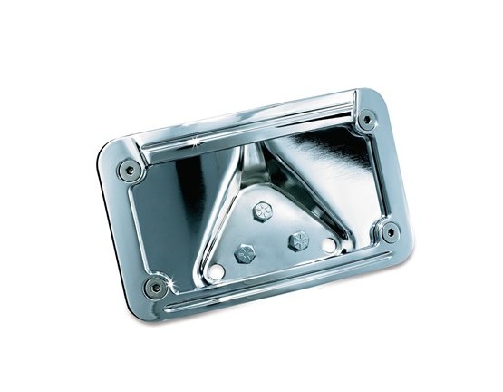 L.E.D. Lighted Curved Laydown License Plate Mount with Frame