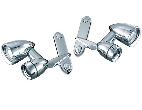 Fairing Mounted Driving Lights with Turn Signals for '97-'13 Electra Glide, Street Glide & '97-'16 Road King