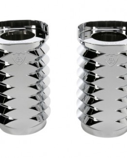 CHROME RETRO NESS FORK BOOT COVERS