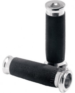 CHROME STANDARD CONTOUR RENTHAL™ WRAPPED GRIPS
