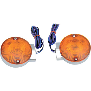 CHROME/AMBER REPLACEMENT FRONT TOURING TURN SIGNALS CHROME/AMBER REPLACEMENT FRONT TOURING TURN SIGNALS