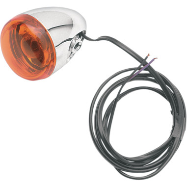 CHROME/AMBER BRACKET-MOUNT REAR TURN SIGNAL ASSEMBLY CHROME/AMBER BRACKET-MOUNT REAR TURN SIGNAL ASSEMBLY